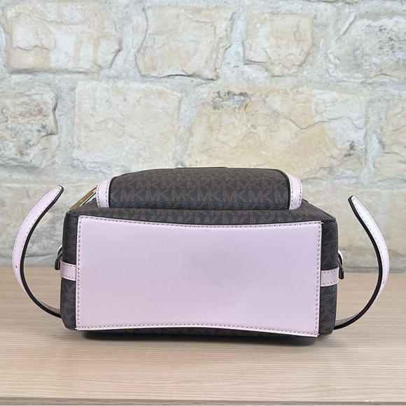 Michael Kors Jaycee signature medium backpack&wallet brown powder blush NWT - Picture 4 of 16